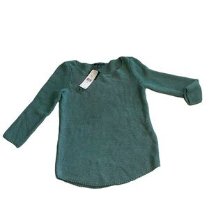 NWT LRL Ralph Lauren Sage Green Loose Knit Sweater Cotton Poly Blend Size Small